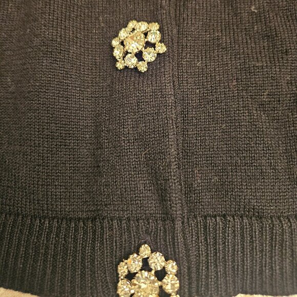 Talbots Petite Black Merino Wool Cardigan - Picture 2 of 12